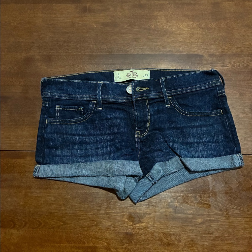 Hollister low rise Dark Blue Denim Shorts
